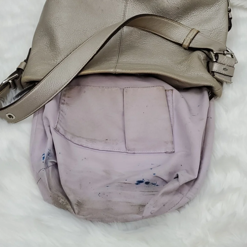 Coach metallic leather